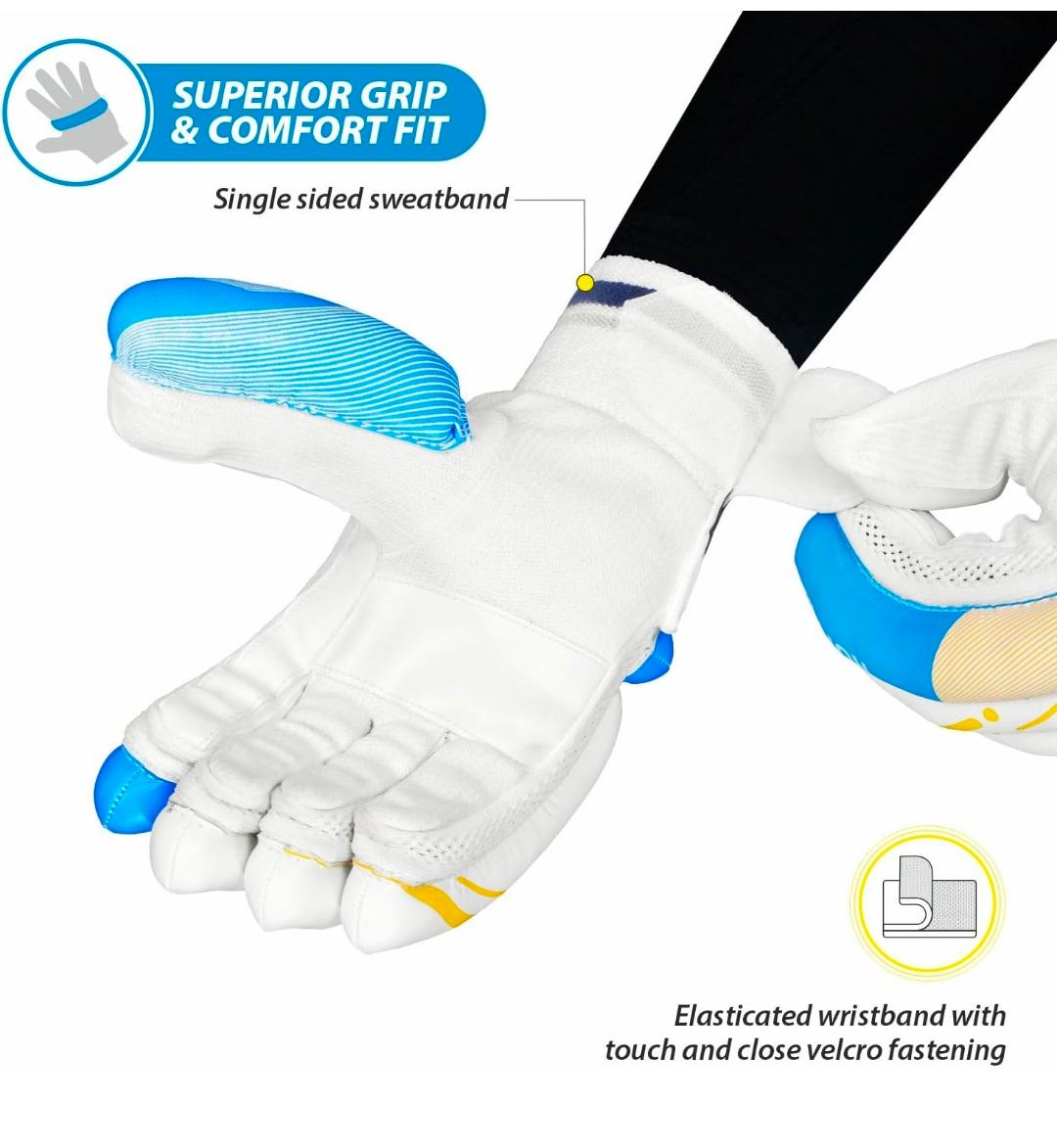 DSC Condor Ruffle Leather Cricket Batting Gloves Both left and right 2pcs