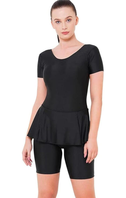 NNN Company Women’s Black Swimdress Set with Shorts – Size S