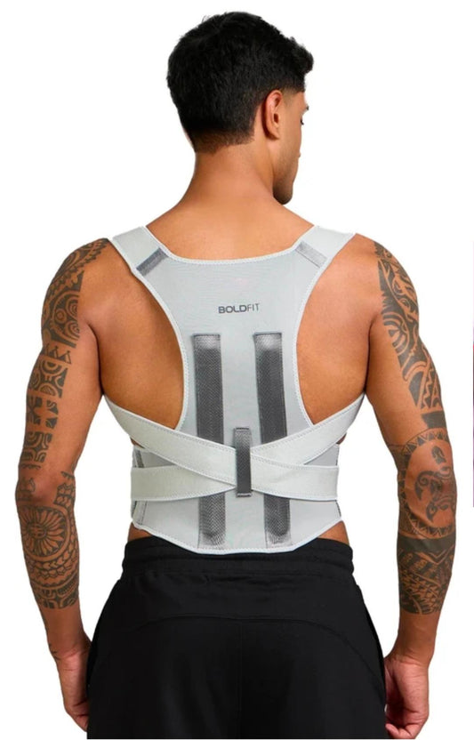 BOLDFIT Orthopaedic Clavicle Brace & Posture Corrector for Men & Women | Back Support Belt for Shoulder & Spine Alignment