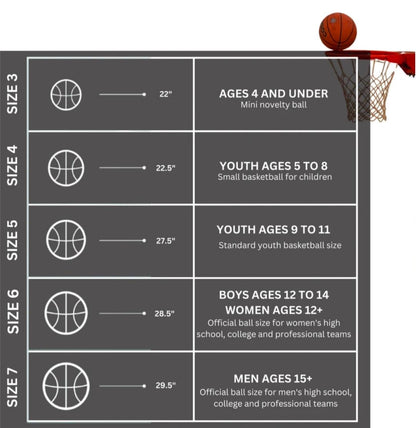 SPALDING Size 7 Basketball | Indoor & Outdoor Rubber Basketball | White & Black Training Ball