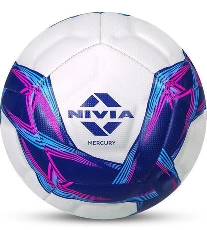 NIVIA Mercury Power-Stitched Football – Durable PU Leather, 12 Panel Design with EVA Foam & Butyl Bladder