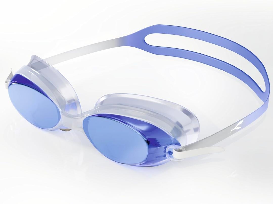 KONEX Anti-Fog Swimming Goggles with UV Protection & Adjustable Strap