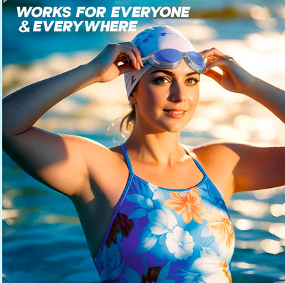 KONEX Anti-Fog Swimming Goggles with UV Protection & Adjustable Strap