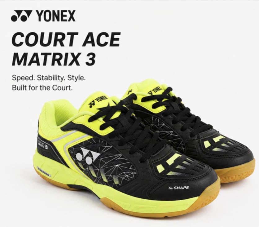 Yonex Court Ace Matrix 3 Badminton Shoes - Lightweight Grip & Comfort
