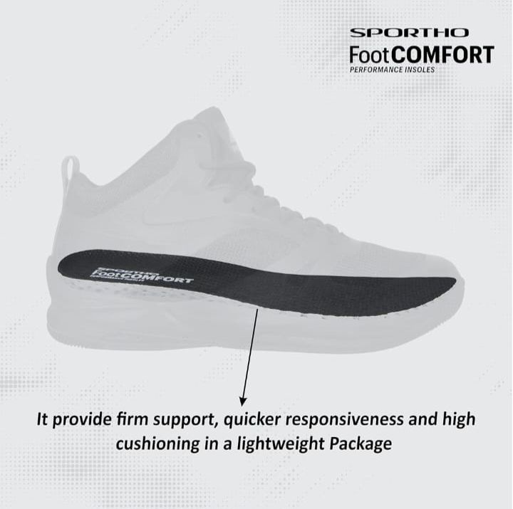 Nivia Men’s Black Basketball Shoes | High-Top Grip & Cushion Performance Sneakers