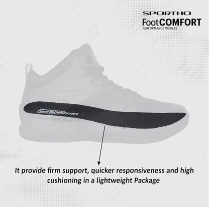 Nivia Men’s Black Basketball Shoes | High-Top Grip & Cushion Performance Sneakers