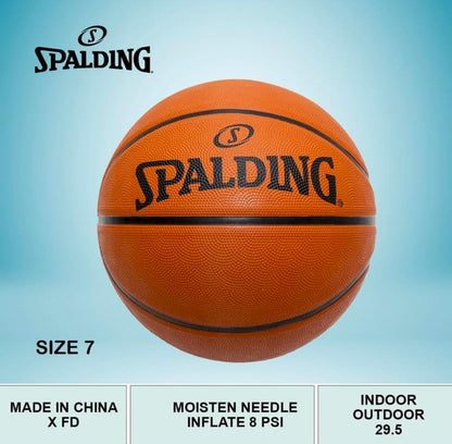 Spalding Size 7 Basketball – Indoor & Outdoor Training Ball for All Surfaces