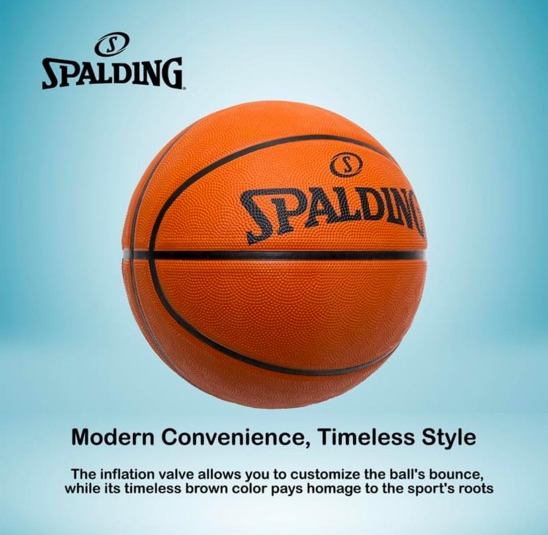 Spalding Size 7 Basketball – Indoor & Outdoor Training Ball for All Surfaces