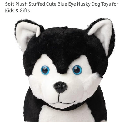 Soft Plush Stuffed Cute Eye Husky Dog Toys for Kinds & Gifts