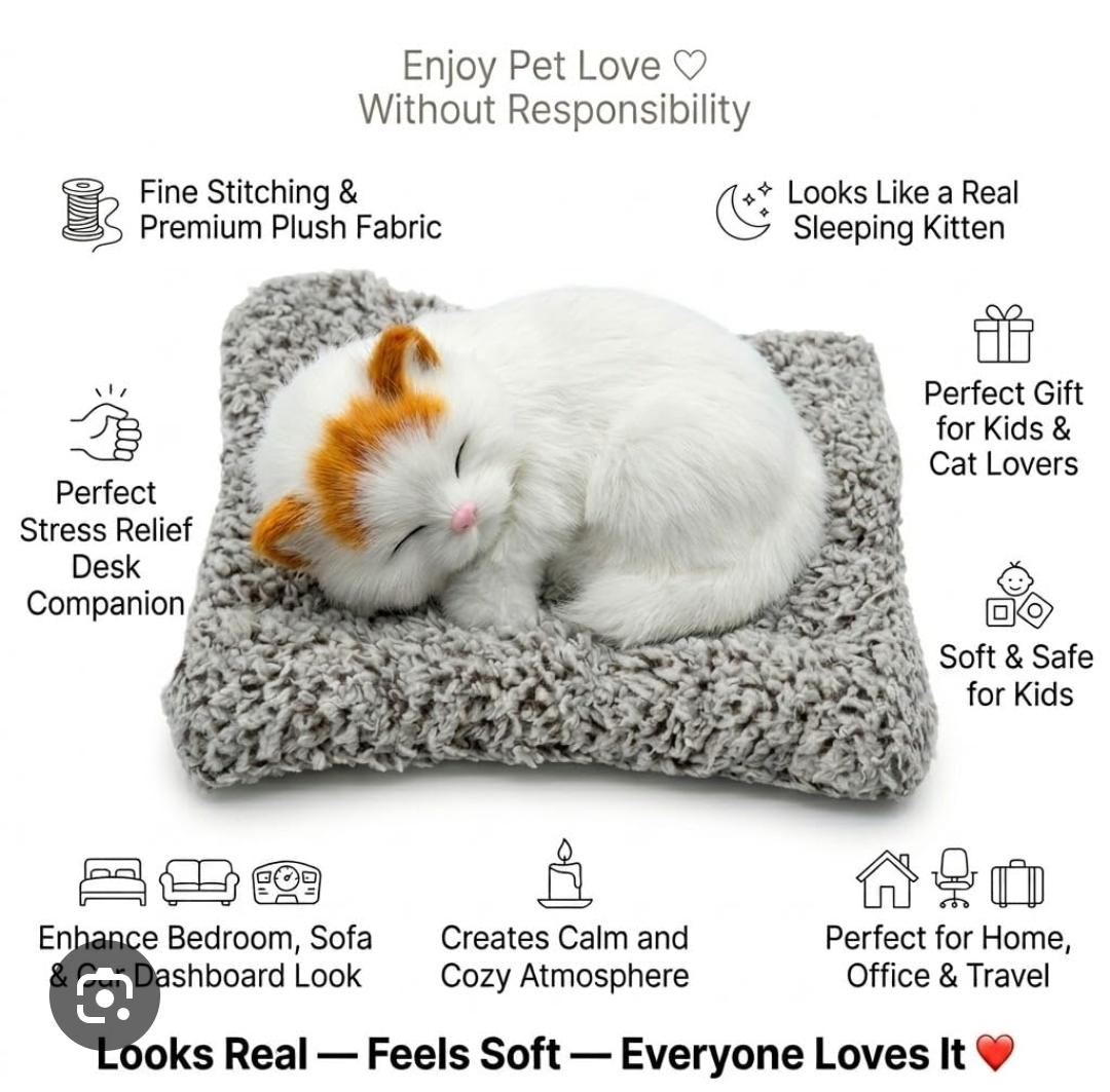 🐱✨ Sleeping Kitty Plush Toy